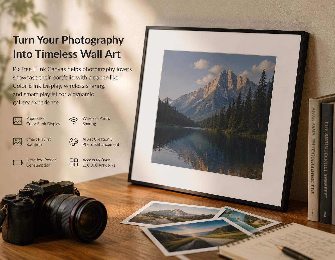 How Photography Lovers Can Showcase Their Portfolio with PixTree E Ink Canvas